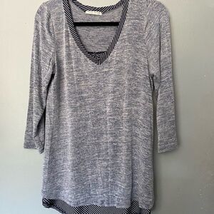 Twenty Second tunic length sweater mixed medal Medium